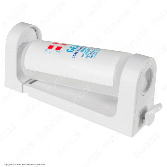 DISPENSER SUPPORTO DA PARETE COLORE BIANCO PER FLACONE RICARICA GEL IGIENIZZANTE MANI DA 300ML - Consegna in 1-5 giorni lavorativi