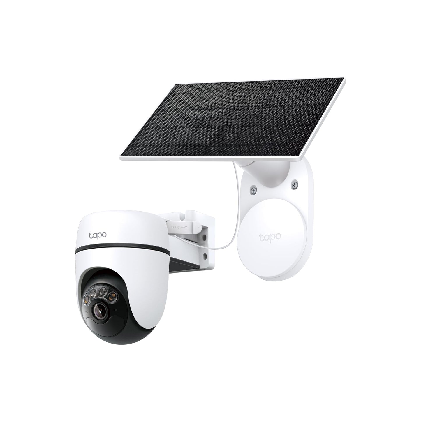 Tapo C630 KIT Telecamera Wi-Fi Esterno 3K 5MP Senza Fili con Pannello Solare, 360° PTZ, Batteria 6700mAh