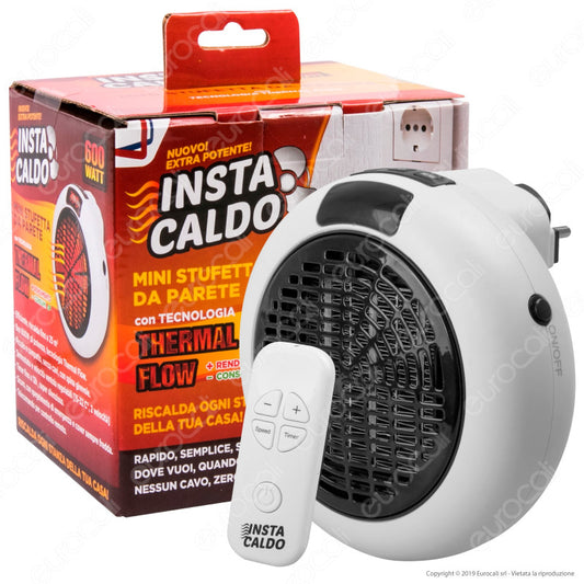 - Promo Ottobre - Intergross Insta Caldo Mini Stufetta da Parete con Telecomando