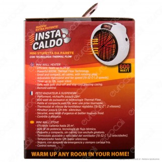 - Promo Ottobre - Intergross Insta Caldo Mini Stufetta da Parete con Telecomando