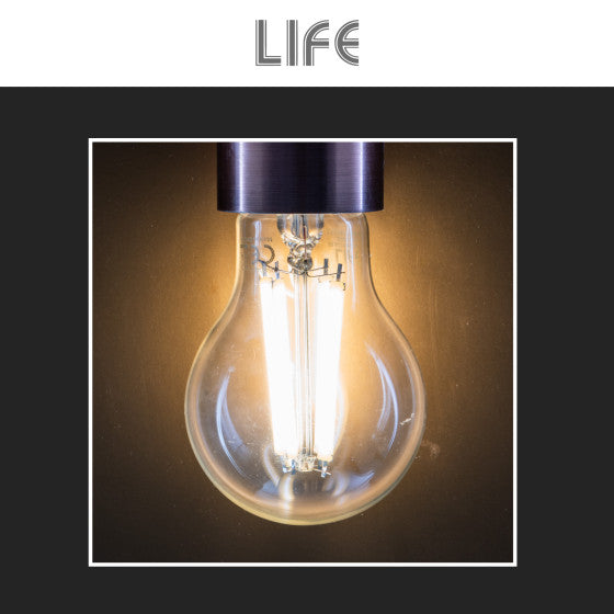 LIFE LAMPADINA LED E27 11W BULB A60 GOCCIA FILAMENT DIMMERABILE IN VETRO TRASPARENTE - MOD. 39.922165CD30 - Consegna in 1-5 giorni lavorativi