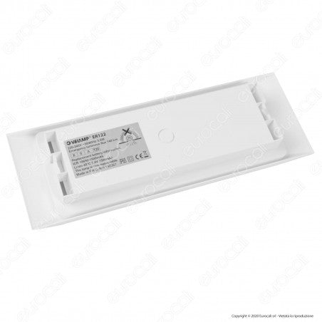 - PROMO SETTEMBRE - Velamp Holly Lampada LED d'Emergenza Anti Black Out IP65 IK08 Batteria Integrata 1500mAh - mod. ER122
