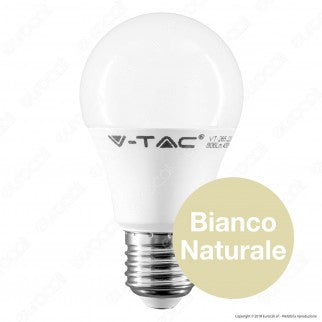 V-Tac PRO VT-265 Lampadina LED E27 6,5W Bulb A60 Chip Samsung - SKU 255 / 256 / 257