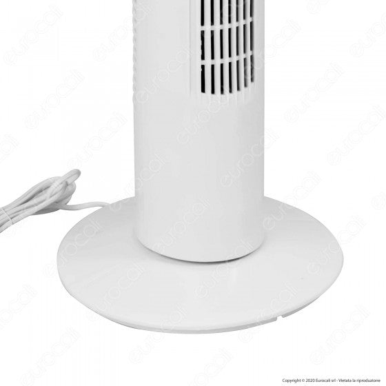 V-TAC VT-4538 TOWER FAN VENTILATORE 45W TORRETTA DA TERRA COLORE BIANCO CON OSCILLAZIONE E 3 VELOCITÀ - SKU 7926 - Consegna in 1-5 giorni lavorativi
