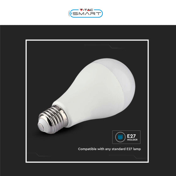 V-TAC SMART VT-5142 LAMPADINA LED WI-FI E27 14W BULB A65 GOCCIA RGB+W CHANGING COLOR CCT - SKU 2999 - Consegna in 1-5 giorni lavorativi