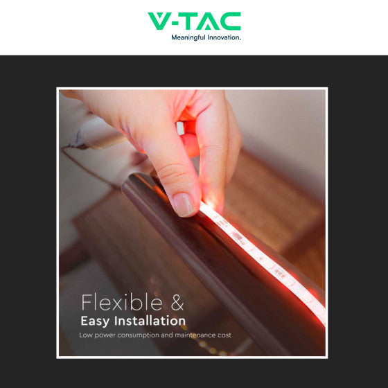 V-TAC VT-5050 STRISCIA LED FLESSIBILE SMART RGB 65W SMD 60 LED/M 24V IP65 CON CONTROLLER E TELECOMANDO - BOBINA 5M - SKU 23146 - Consegna in 1-5 giorni lavorativi