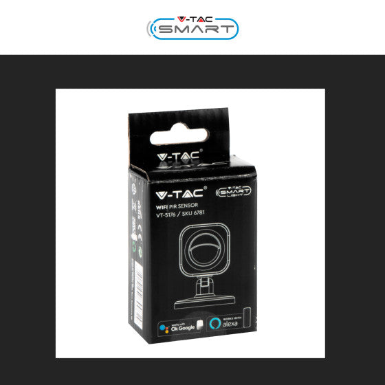 V-TAC SMART VT-5176 SENSORE WI-FI DI MOVIMENTO AD INFRAROSSI PER LAMPADINE LED COLORE BIANCO - SKU 6781 - Consegna in 1-5 giorni lavorativi