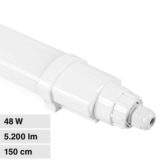 V-TAC VT-80150 TUBO LED 48W SMD LAMPADINA 150CM PLAFONIERA LINKABILE IP65 - SKU 23085 / 23086 - Consegna in 1-5 giorni lavorativi