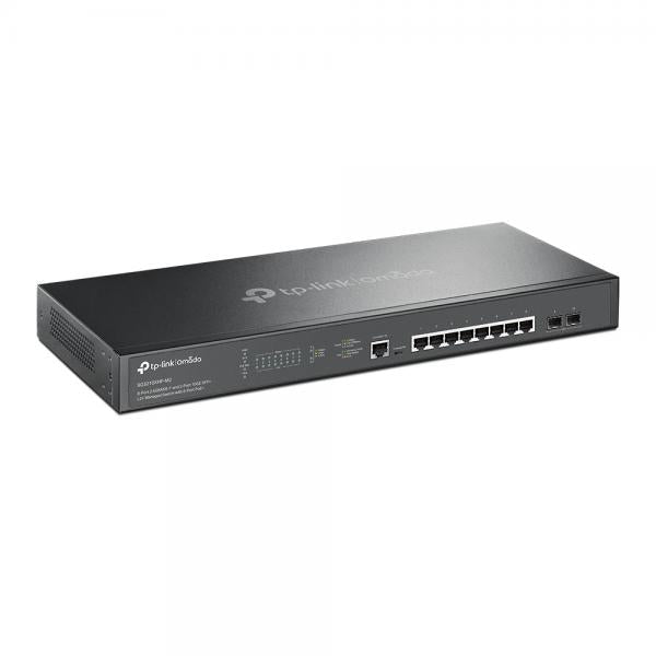 TP-Link - SG3210XHP-M2 - JetStream 8-Port 2.5GBASE-T and 2-Port 10GE SFP+ L2+ Managed Switch with 8-Port PoE+, 8? 2.5G PoE+ Ports, 2? 10G SFP+ Slots, RJ45/Micro-USB Console Port, 802.3at/af, 240 W PoE [SG3210XHP-M2]