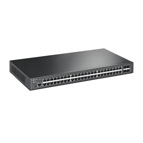 TP-Link - SG3452X - JetStream 48-Port Gigabit L2+ Managed Switch with 4 10GE SFP+ Slots, 48x Gigabit RJ45 Ports, 4x 10G SFP+ Slots, RJ45/Micro-USB Console Port, 1U 19-inch Rack-mountable Steel Case, I [SG3452X]