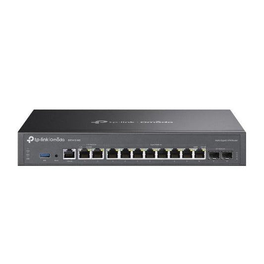 TP-Link - ER7412-M2 - Omada Multi-Gigabit VPN Router, 2 2.5G WAN/LAN RJ45 Port, 2 Gigabit SFP WAN/LAN Port, 8 Gigabit WAN/LAN RJ45 Ports, 1 USB 3.0 port, 1U 13-inch Rack-mountable Steel Case, Inte [ER7412-M2]