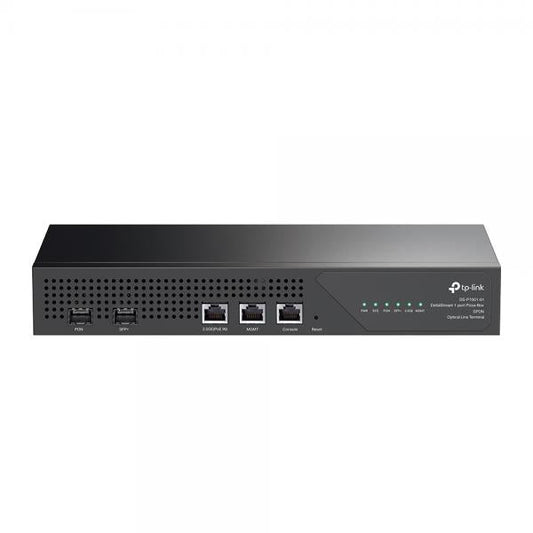 TP-Link - DS-P7001-01 - 1-port GPON OLT, Broadcom Chipset, 1x SFP GPON port, 1x 10Gbps SFP+ uplink ports, 1x 2.5Gbps RJ45 uplink ports, 1x 1Gbps RJ45 uplink ports, 1x RJ45 Console port, 12V DC Power A [DS-P7001-01]