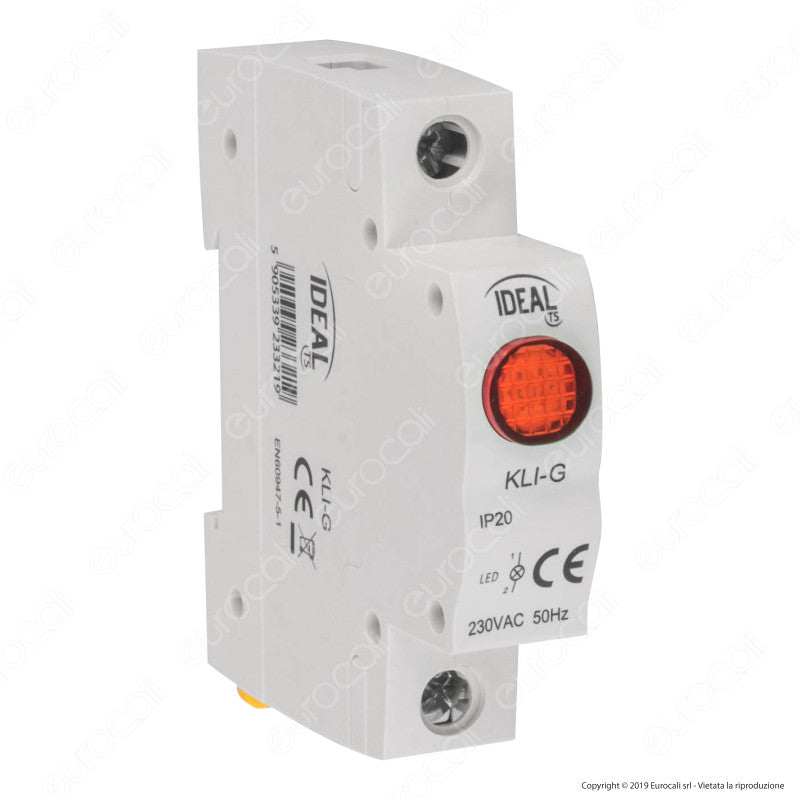 Kanlux KLI Modulo Segnale LED Luminoso Presenza Rete per Quadro Elettrico DIN 35 - mod. 23320 / 23321 / 23322