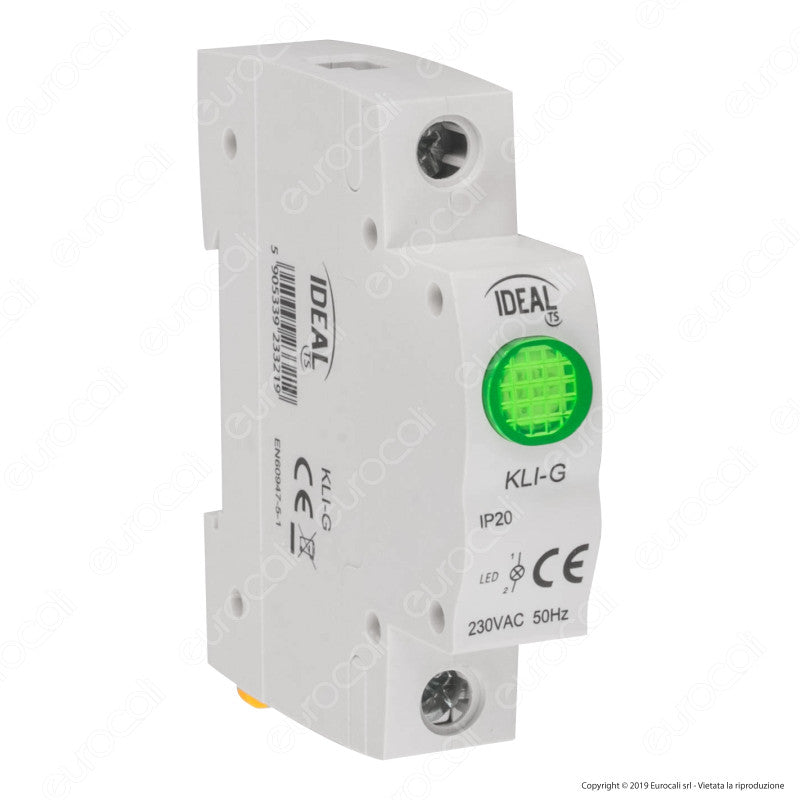 Kanlux KLI Modulo Segnale LED Luminoso Presenza Rete per Quadro Elettrico DIN 35 - mod. 23320 / 23321 / 23322