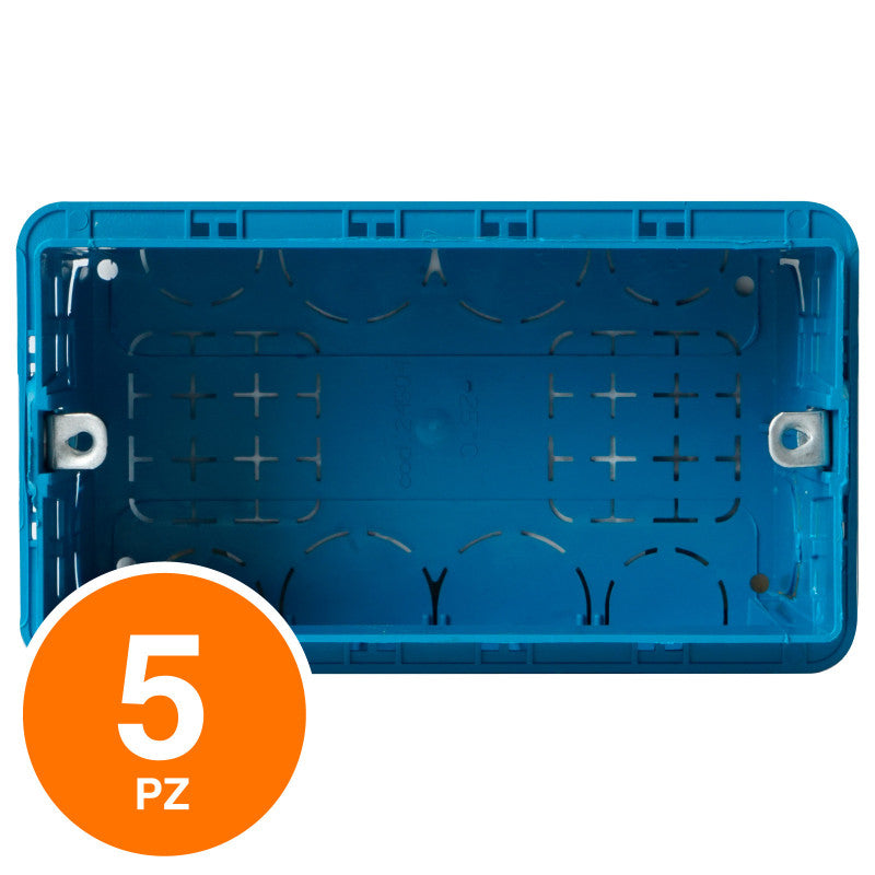 ECOVA SCATOLA DA INCASSO PER SERIE CIVILE 504 A 4 POSTI RETTANGOLARE IP40 - MOD. 27017 - CONFEZIONE DA 5 PEZZI