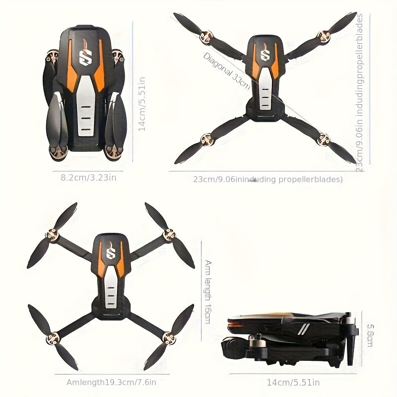 Drone LU80 con Telecomando con Schermo, Motore Brushless e Doppie Telecamere ESC - Flip a 360°, Hovering Ottico, Evitamento Intelligente degli Ostacoli, Velocità Massima 9m/s, Altitudine 50m