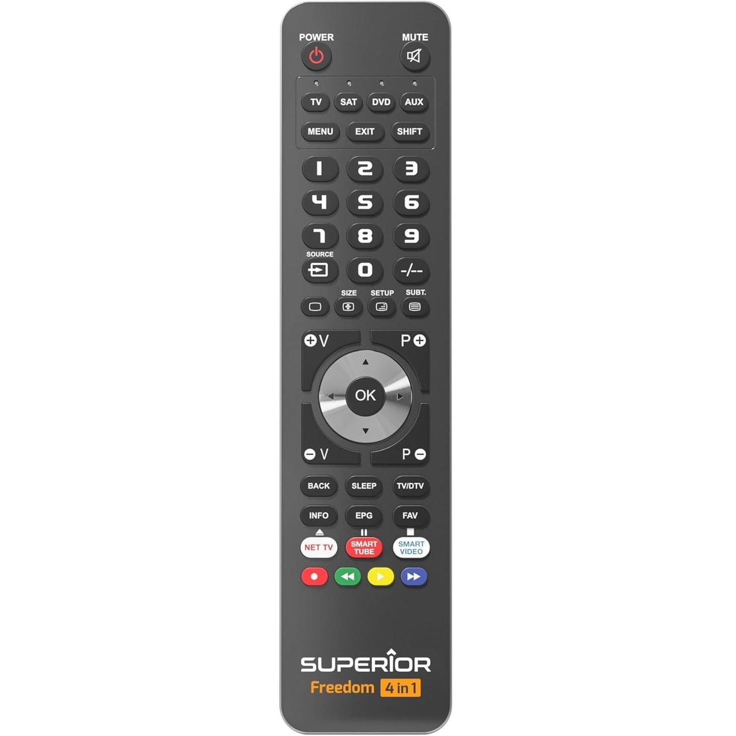 Superior Telecomando Universale Freedom Microusb 4 In 1 Dvd Blu Ray Soundbar Tv