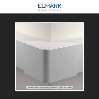 Elmark Angolo Esterno per 2 Canaline Passacavi 80x60 in Plastica Bianca - mod. 56280601