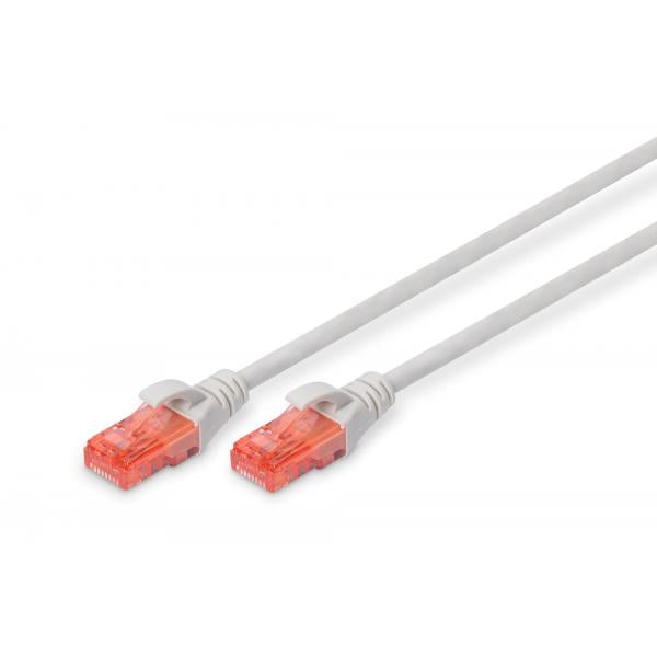 Digitus CAT 6 - U-UTP patch cord - PVC AWG 26/7 - length 0.5 m - Grey [DK-1612-005]