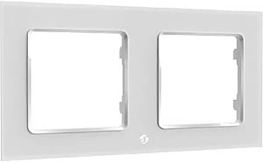 Shelly Wall Frame 2 per Wall Switch, Telaio Interruttore a 2 Supporti, Bianco