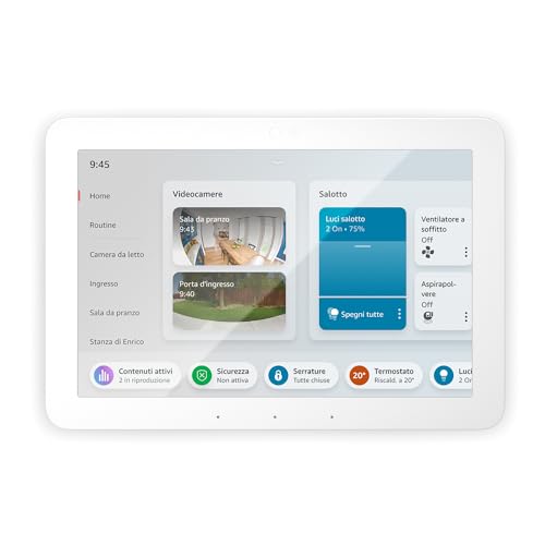 Echo Hub | Pannello di controllo per la Casa Intelligente con Alexa e schermo da 8” | Compatibile con migliaia di dispositivi