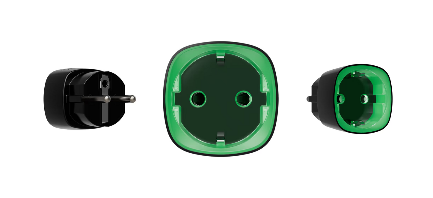 Ajax - Socket (type F) Jeweller - Presa intelligente con monitoraggio del consumo energetico 38210.34.BL1/38209.34.WH1