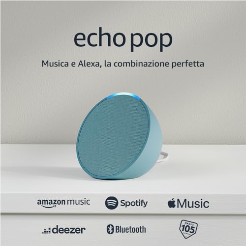 Echo Pop | Altoparlante Bluetooth intelligente con Alexa, compatto e dal suono potente | Antracite