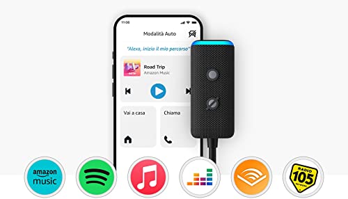 Echo Auto (2ª gen.) | Porta Alexa in auto con te