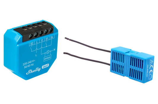 Shelly 1L Gen3 con bypass, interruttore intelligente WiFi, 1 canale, Alexa e Google Home, nessun hub, controllo remoto, nessun conduttore neutro richiesto, montaggio a incasso, controlla carichi