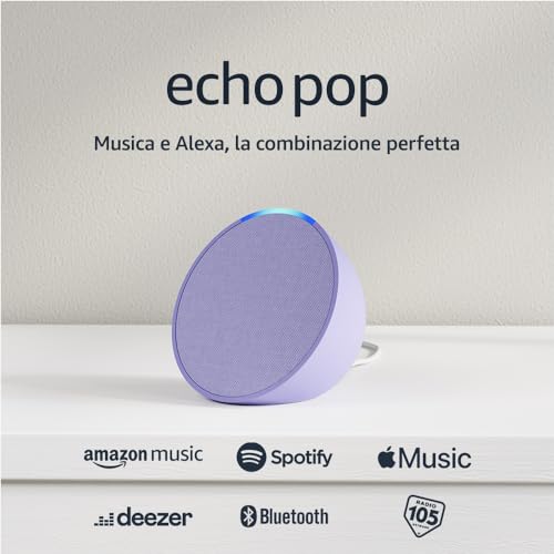 Echo Pop | Altoparlante Bluetooth intelligente con Alexa, compatto e dal suono potente | Antracite