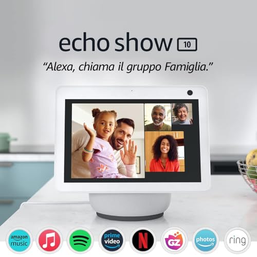 Echo Show 10 (3ª generazione) | Schermo intelligente in HD con movimento e Alexa, Antracite