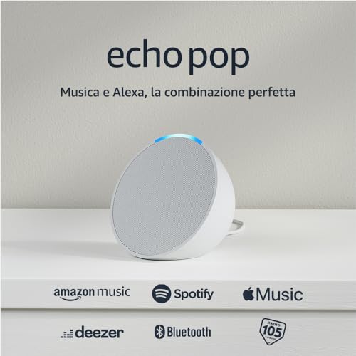 Echo Pop | Altoparlante Bluetooth intelligente con Alexa, compatto e dal suono potente | Antracite