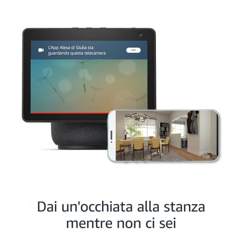 Echo Show 10 (3ª generazione) | Schermo intelligente in HD con movimento e Alexa, Antracite