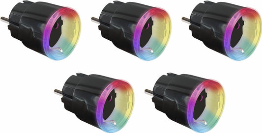Shelly Plus Plug Schwarz 5er Set - Smart Steckdose - Intelligente Steckdose Funktioniert mit Alexa & Google Home,