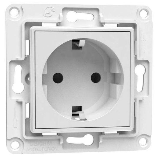 Shelly Wall Socket EU, Presa da Parete Europea a Muro, per Relè Intelligenti, Bianco