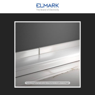 Elmark Canaline Passacavi 100x40 in Plastica Bianca e Coperchio Removibile Lunghezza 2 metri - Confezione da 12 - mod. 56210040