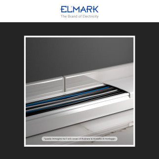 Elmark Canaline Passacavi 100x40 in Plastica Bianca e Coperchio Removibile Lunghezza 2 metri - Confezione da 12 - mod. 56210040