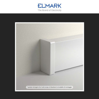 Elmark Tappo di Chiusura per Canaline Passacavi 100x40 in Plastica Bianca - mod. 562100406