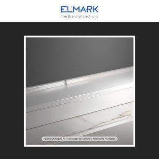 Elmark Canaline Passacavi 100x60 in Plastica Bianca e Coperchio Removibile Lunghezza 2 metri - Confezione da 10 - mod. 56210060
