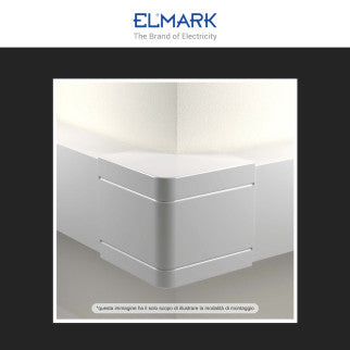 Elmark Angolo Esterno per 2 Canaline Passacavi 100x60 in Plastica Bianca - mod. 562100601