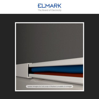 Elmark Canalina Passacavi 12x12 in Plastica Bianca e Coperchio Removibile Lunghezza 2 metri - mod. 5621212