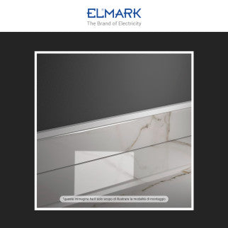 Elmark Canalina Passacavi 15x10 in Plastica Bianca e Coperchio Removibile Lunghezza 2 metri - mod. 5621510