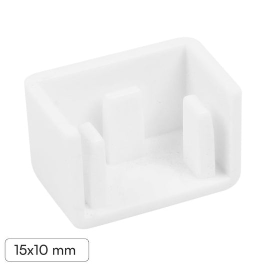 Elmark Tappo di Chiusura per Canaline Passacavi 15x10mm in Plastica Bianca - mod. 56215106
