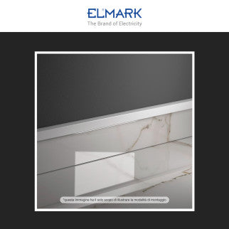 Elmark Canalina Passacavi 16x16 in Plastica Bianca e Coperchio Removibile Lunghezza 2 metri - mod. 5621616