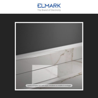 Elmark Canalina Passacavi 20x10 in Plastica Bianca e Coperchio Removibile Lunghezza 2 metri - mod. 5622010