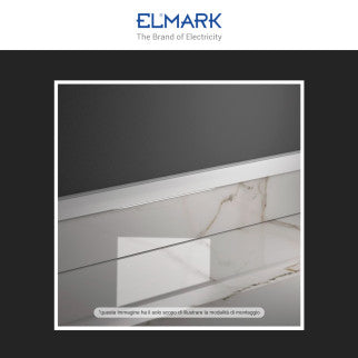 Elmark Canalina Passacavi 25x16 in Plastica Bianca e Coperchio Removibile Lunghezza 2 metri - mod. 5622516