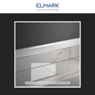 Elmark Canalina Passacavi 40x16 in Plastica Bianca e Coperchio Removibile Lunghezza 2 metri - mod. 5624016