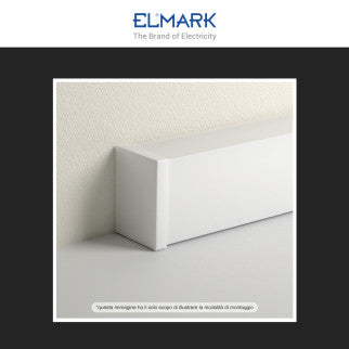 Elmark Tappo di Chiusura per Canaline Passacavi 40x25 in Plastica Bianca - mod. 56240256