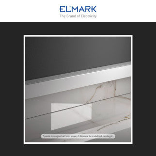 Elmark Canalina Passacavi 40x40 in Plastica Bianca e Coperchio Removibile Lunghezza 2 metri - mod. 5624040