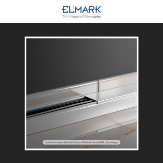 Elmark Canalina Passacavi 60x40 in Plastica Bianca e Coperchio Removibile Lunghezza 2 metri - mod. 5626040
